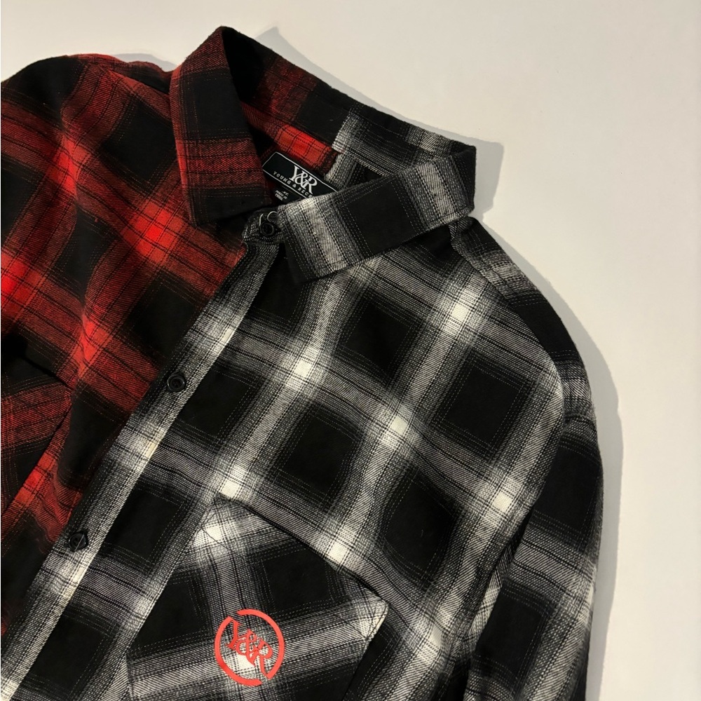 Young&Reckless Black and Red Plaid Men's Shirt XL
